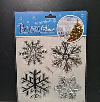 Наклейки новогодние объёмные. ASC - 006. Снежинки