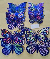 3D бабочки декоративные 12 шт. Кант синий