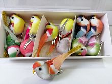 Птичка декоративная на прищепке 1шт